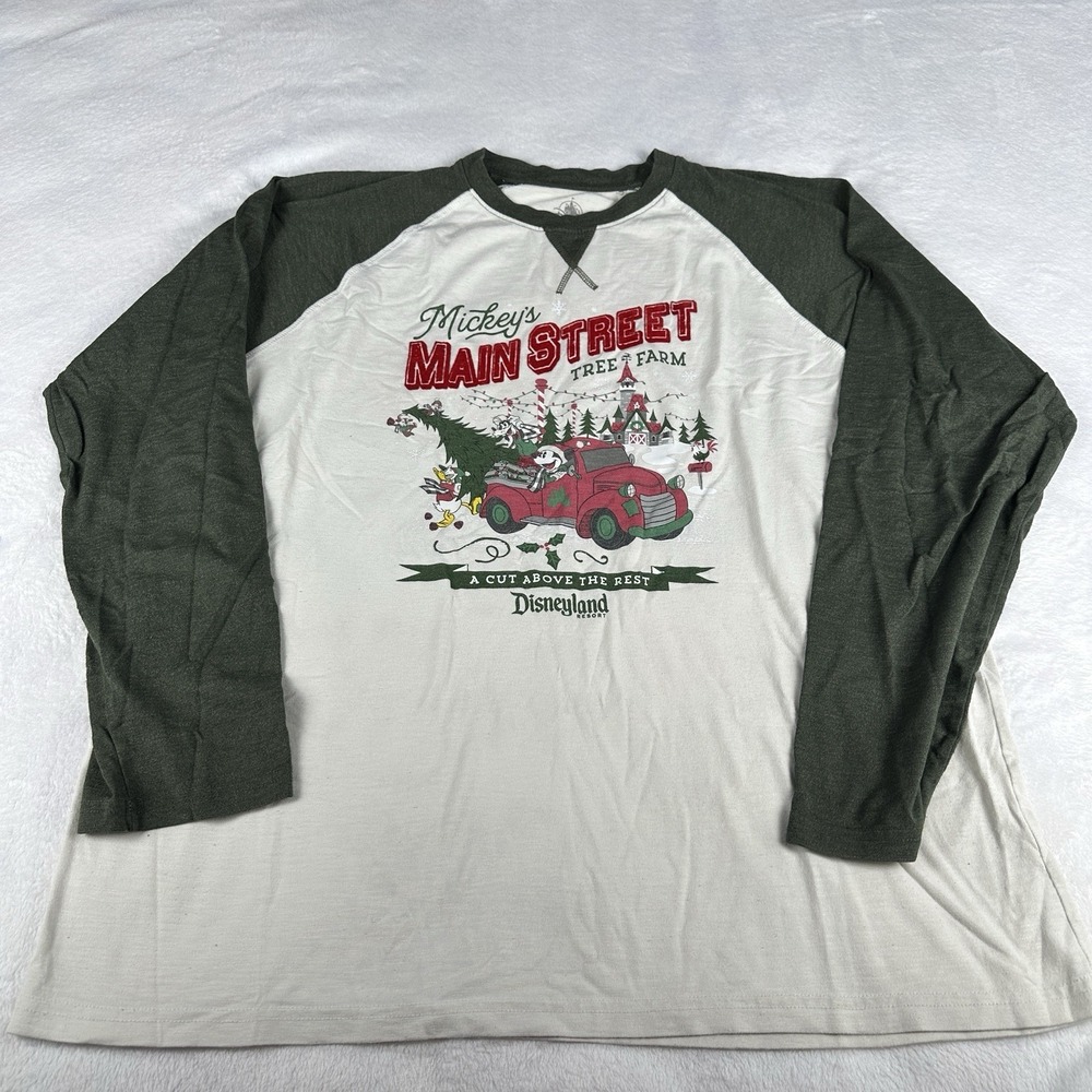 Disneyland Mickey Mouse Shirt Mens Size XXL Main Street Tree Farm Christmas Tee - Picture 2 of 10